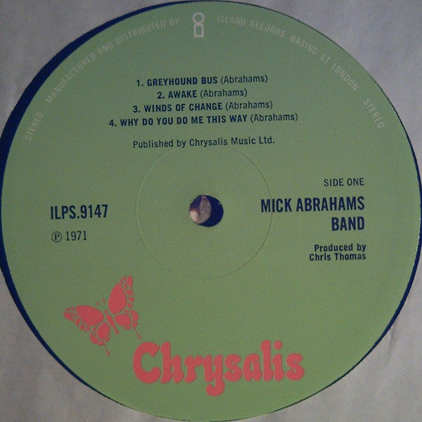 Image of Label Cover of LP - VG+/VG+ - MICK ABRAHAMS, Mick Abrahams (Chrysalis; ILPS9147, UK 1971, Gatefold With Embossed rear sleeve), Strong VG+, Slight Stickerb Damage To Sleeve,  - 2826202E