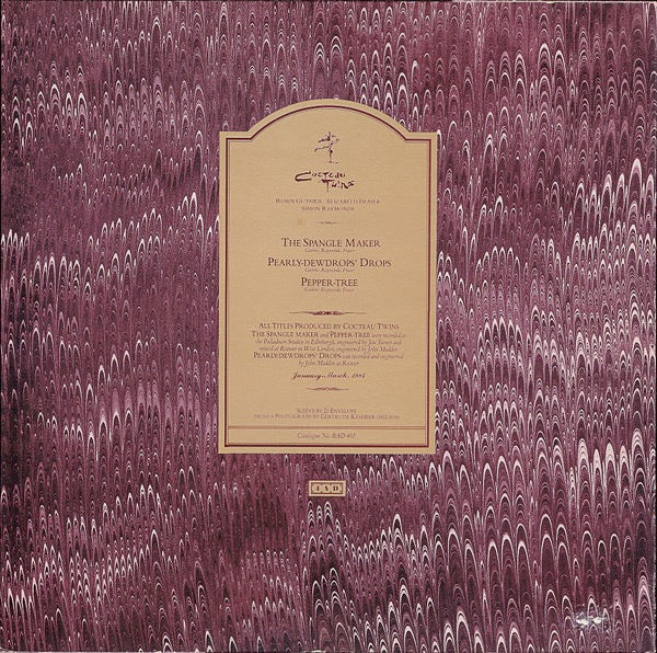 Image of Back Cover of 12" - VG/VG+ - COCTEAU TWINS, The Spangle Maker (4AD; BAD 405, UK 1984, Embossed Sleeve), ,  - 2826304E