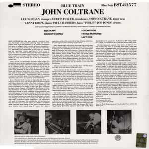 Image of Back Cover of LP - VG/VG - JOHN COLTRANE, Blue Train (Blue Note/DeAgostini; BST-8157, UK 2016 Reissue, Booklet, 180 Gram Vinyl), Solid VG across the board,  - 4316768C