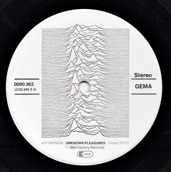 Image of Label Cover of LP - VG/G+ - JOY DIVISION, Unknown Pleasures (Factory; 0060.362, Germany 1981, Textured Sleeve, Inner, First German pressing), Many light hairines on the disc. Small pen marks on inner. Edgewear.,  - 2126220E