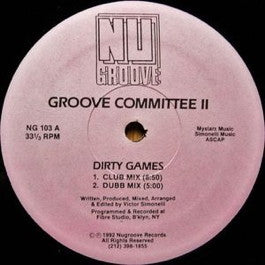 Image of Front Cover of 12" - /VG+ - GROOVE COMMITTEE II, Dirty Games (Nu Groove; NG 103, US 1992), ,  - 3046127S