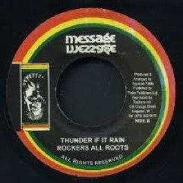 Image of Front Cover of 1224158E: 7" - SPLIFFY DAN, Dread Locks Preaching Love / Thunder If It Rain (Message; , Jamaica 1970s)   /VG+