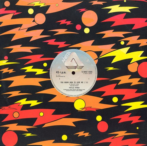 Image of Front Cover of 12" - /VG - PHYLLIS HYMAN, You Know How To Love Me / Give A Little More (Arista; 12 ARIST 12323, UK 1979), Strong VG,  - 4346039S