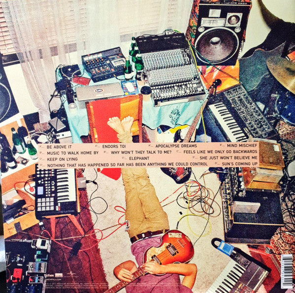 Image of Back Cover of 2xLP - NEW/NEW - TAME IMPALA, Lonerism (FICTION; 3795300, UK 2012, Gatefold), , Second studio album from Australian indie band Tame Impala. This album sees the group utilising modern production techniques to push the envelope and create a masterfully fluid experimental psychedelic indie album that harks back to the 60's and 70's without veering off into pastiche. Itincludes elements of contemporary electronica as a branch to explore themes of isolation and empowerment. - 2436234E