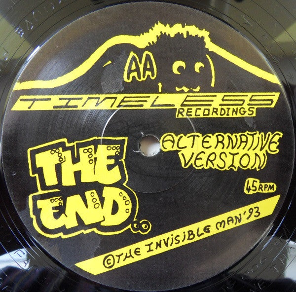 Image of Back Cover of 12" - /G+ - THE INVISIBLE MAN, The Beginning / The End (Alternative Version) (Timeless; DJG 006, UK 1993, Plain Sleeve), A few light hair lines only, but has a minor warp, plays well though.,  - 2326227E