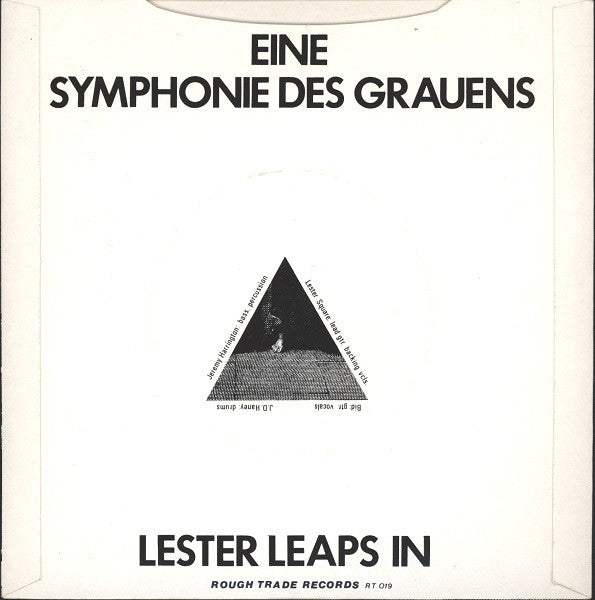 Image of Back Cover of 7" - VG+/VG+ - THE MONOCHROME SET, Eine Symphonie Des Grauens / Lester Leaps In  (Rough Trade (Sepia Labels); RT 019, UK 1979 Reissue, Picture Sleeve), Ring Wear On Rear Sleeve,  - 0926403E