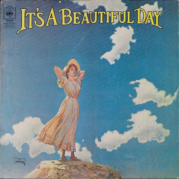 Image of Front Cover of 4024030E: LP - IT'S A BEAUTIFUL DAY, It's a Beautiful Day (CBS Orange (33 1/3 On Label); 63722, UK 1969, Inside Loading Gatefold Sleeve)   G+/G+