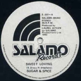 Image of Front Cover of 1044129S: 12" - SUGAR & SPICE / L.A. BAND, Sweet Loving / Lovers Mood (Salamo Records; S 001, UK 1982, Plain sleeve) Marks on disc but plays well.  /G+