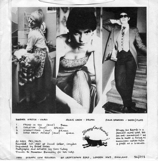 Image of Back Cover of 7" EP - VG+/G - JAM TODAY, Stereotyping (Stroppy Cow Records; SC/JT-1, UK 1981, Picture Sleeve, Lyric Insert), Fogged,  - 1916329C