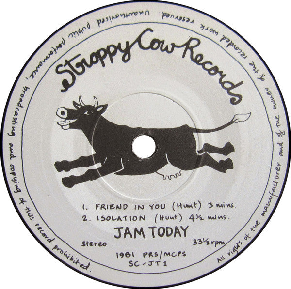 Image of Label Cover of 7" EP - VG+/G - JAM TODAY, Stereotyping (Stroppy Cow Records; SC/JT-1, UK 1981, Picture Sleeve, Lyric Insert), Fogged,  - 1916329C