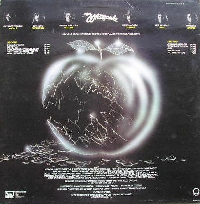 Image of Back Cover of 3245019S: LP - WHITESNAKE, Come An' Get It (Liberty; LBG 30327, UK 1981, Inner) With merch order form, edge wear  VG/VG+