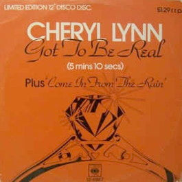 Image of Front Cover of 12" - G+/G+ - CHERYL LYNN, Got To Be Real (CBS; 12-6967, UK 1979, Picture Sleeve), Strong G+, plays VG. Minor creasing to sleeve and some small WOS.,  - 3526038E