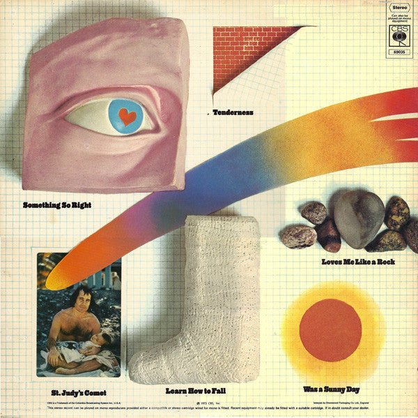 Image of Back Cover of LP - VG/VG+ - PAUL SIMON, There Goes Rhymin' Simon (CBS Orange Labels; 69035, UK 1973, Gatefold), ,  - 3916351C