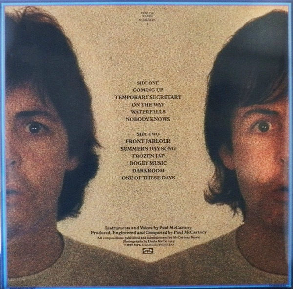 Image of Back Cover of LP - VG/VG - PAUL MCCARTNEY, McCartney II (MPL; PCTC 258, UK 1980, Gatefold, Inner, Stamped Matrix - A-2U/B2-U), Strong VG,  - 1626252E