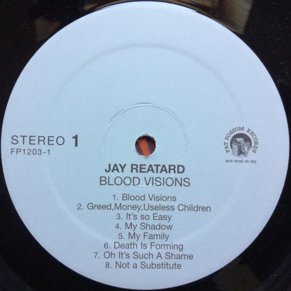 Image of Label Cover of LP - EX/EX - JAY REATARD, Blood Visions (Fat Possum Records; FP1203-1, US 2009 Reissue, Gatefold), ,  - 4346275S