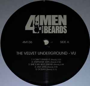 Image of Label Cover of LP - EX/EX - THE VELVET UNDERGROUND, VU (4 Men With Beards; 4M136, US 2007 Reissue, Inner, 180 Gram Vinyl), Opened Instore, Still In Stickered Shrinkwrap,  - 0445130S