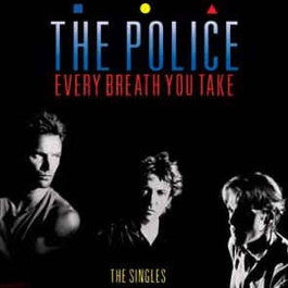 Image of Front Cover of 2714028C: LP - THE POLICE, Every Breath You Take (The Singles) (A&M; EVERY 1, UK 1986, Inner, Lyntone Repress - L18128/9 In Run Out) Light mark to side one, Minor ring wear  VG/VG