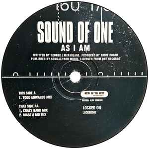 Image of Label Cover of 12" - G+/G+ - SOUND OF ONE, As I Am (Locked On; LOCKED007, UK 1998, Stickered Company Sleeve), Marks on either side of the record. Sleeve has some edge wear.,  - 3946264S