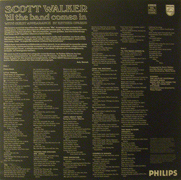 Image of Back Cover of LP - VG/VG - SCOTT WALKER, Til the Band Comes In (Philips; 6308035, UK 1970, Textured Sleeve), Light hairlines. Edgewear. ,  - 4126453E