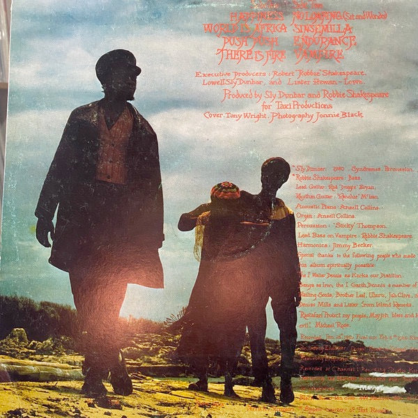Image of Back Cover of LP - VG+/VG+ - BLACK UHURU, Stalk Of Sensimenia (Taxi; , Jamaica 1980), Light smudges from press, shiny disc. Light wear on sleeve, looks great.,  - 3716341C