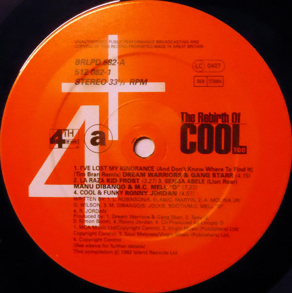 Image of Label Cover of 2xLP - VG/VG - VARIOUS, The Rebirth Of Cool Too (4th & Broadway; BRLPS 582, UK 1991, Picture Sleeve), ,  - 2926271E