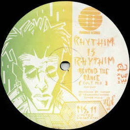 Image of Front Cover of 12" - /G+ - RHYTHIM IS RHYTHIM, Beyond The Dance (Transmat; MS. 11, US 1989, Plain Sleeve), Lots of light hairlines, plays with light surface noise at run ins and quiet sections. Pencil marks on label., Seminal Derrick May produced intelligent techno from '89. Beautiful melancholic string arrangements over skittering 909s. Influential stuff!A Beyond The Dance (Cult Mix)B1 Beyond The Dance (Bizzarro Mix)B2 Sinister (Trolley Mix) - 4416029C