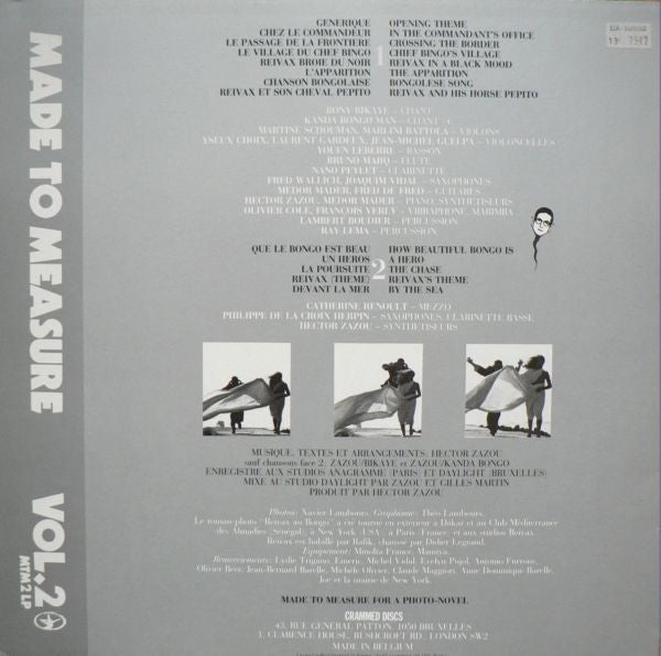 Image of Back Cover of 0426300E: LP - HECTOR ZAZOU, Reivax Au Bongo - Made to Measure 2 (Crammed Discs; MTM 2LP, Belgium 1985)   VG/VG
