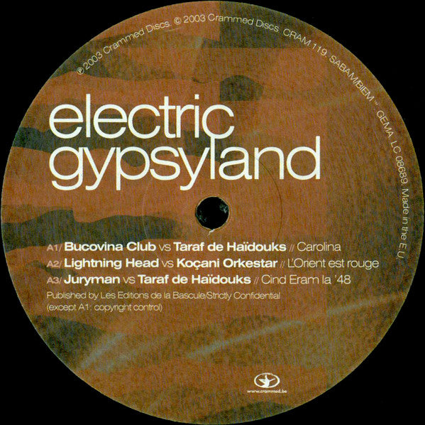 Image of Label Cover of LP - VG/VG - VARIOUS ARTISTS, Electric Gypsyland (Crammed Discs; CRAM 119, Belgium 2003), ,  - 1226146E