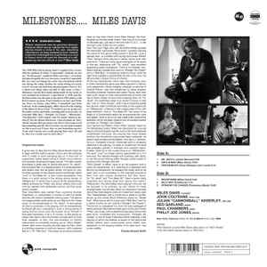 Image of Back Cover of 4834070E: LP - MILES DAVIS, Milestones..... (Pan Am; 9152235, Europe 2016 Reissue, 180 Gram Vinyl)   NEW/NEW