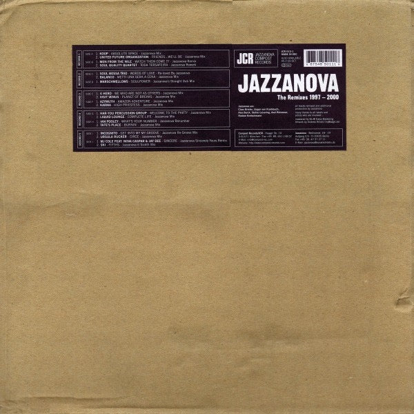 Image of Back Cover of 5x12" - G+/VG+ - JAZZANOVA, The Remixes 1997-2000 (Jaazanova Compost records; JCR 013-1, Germany 2000, Box Set), Water damage to box but discs are clean.,  - 3216168C