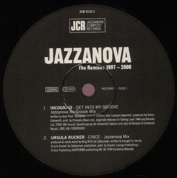 Image of Label Cover of 5x12" - G+/VG+ - JAZZANOVA, The Remixes 1997-2000 (Jaazanova Compost records; JCR 013-1, Germany 2000, Box Set), Water damage to box but discs are clean.,  - 3216168C
