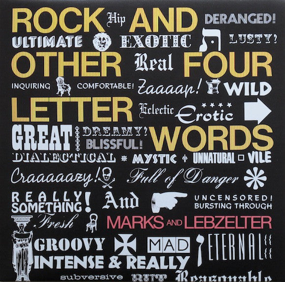 Image of Front Cover of LP - EX/EX - MARKS & LEBZELTER, Rock & Other Four Letter Words  (Paradigm ; PD28, UK 2012, Insert, Limited Edition of 500. Individually Stamped & Hand numbered. ), Limited Edition No 16/500,  - 4026213E