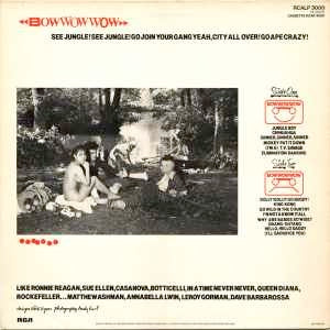 Image of Back Cover of 0426332E: LP - BOW WOW WOW, See Jungle! See Jungle! Go Join Your Gang Yeah, City All Over! Go Ape Crazy! (RCA; RCALP 3000, UK 1981)   VG+/VG+