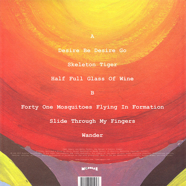 Image of Back Cover of 12"EP - VG+/VG+ - TAME IMPALA , Tame Impala (Modular; MODVL174, UK 2013 Reissue, Textured Sleeve, Red Translucent Vinyl, Record Store Day Limited Release 2013), Strong VG+ Throughout, Reissue of the Aussies 1st E.P.  - 3526350E