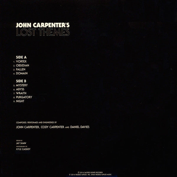Image of Back Cover of LP - VG/VG+ - JOHN CARPENTER, Lost Themes (Sacred Bones Records; SBR-123, US 2015, Gatefold, Insert), ,  - 3716442C