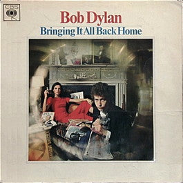 Image of Front Cover of LP - G+/G - BOB DYLAN, Bringing It All Back Home (CBS Orange (33 On Label - Pre 1967) Rough Textured Label; BPG62515, UK 1965, Laminated Flipback Sleeve, Company Inner, Mono), , Record is very marked. Sleeve has staining, discolouration, torn flipback, ringwear, creases, writing. - 4326156E