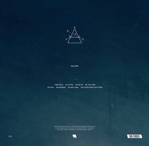 Image of Back Cover of 1224370E: 2xLP - VESSELS, Dilate (BIAS; GRID1V, UK 2015, Gatefold)   VG+/VG+