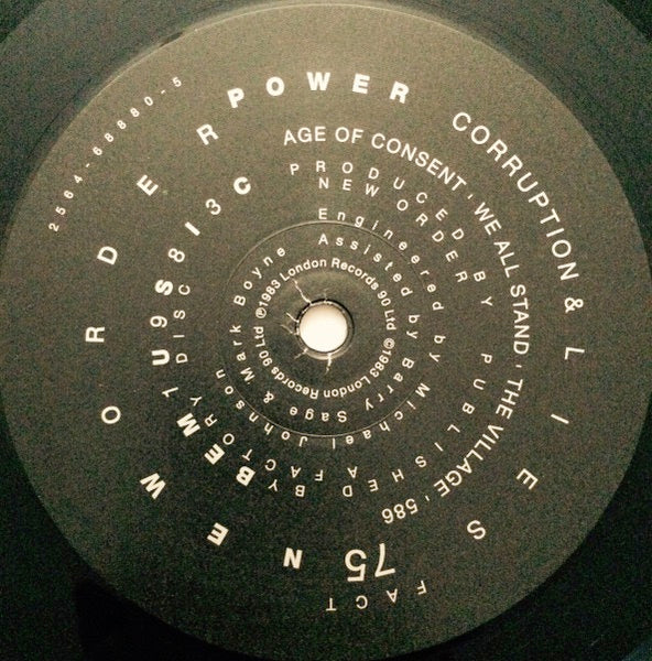 Image of Label Cover of LP - VG+/VG+ - NEW ORDER, Power, Corruption and Lies (London Records; FACT 75, UK 2015 Reissue, Inner, 180 Gram Vinyl), ,  - 4326205E