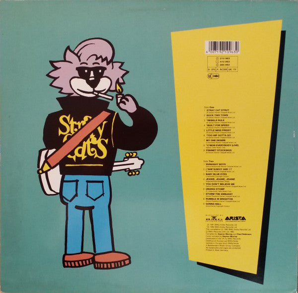 Image of Back Cover of LP - VG/VG - STRAY CATS, Back To The Alley - The Best Of The Stray Cats (Arista; 210 963, Europe 1990), ,  - 0626245E