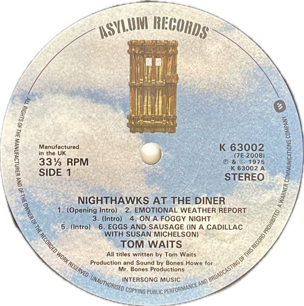 Image of Label Cover of 2xLP - VG/VG - TOM WAITS, Nighthawks at the Diner (Asylum; K63002, UK 1976, Gatefold, First UK pressing), ,  - 2226034E