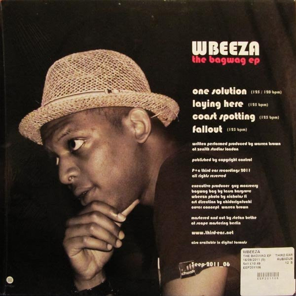 Image of Back Cover of 5044283S: 12" - WBEEZA, The Bagwag EP (Third Ear Recordings; 3eep-2011_06, UK 2011)   VG+/VG+