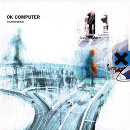 Image of Front Cover of 2xLP - NEW/NEW - RADIOHEAD, OK Computer (XL Recordings; XLLP781, Europe 2016 Reissue, Gatefold, 2 Inners, Black Vinyl), , In spite of its technological-sounding title and apocalyptic sci-fi themes, Radiohead's third album 'OK Computer' is firmly grounded in the rock verities. Waves of guitars rage beneath the haunting melodies and near-hysterical fits of singer Thom Yorke. This complex, intense swarm of guitars is held aloft by a solid, inventive rhythm section and an impressive arra