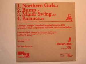 Image of Back Cover of 2x7" - EX/EX - BELLERUCHE, Four Songs EP (Hippoflex; HF003, UK 2006, Picture Sleeve, Limited Edition of 500), No:18/500, A . -Northern GirlsB - BumpAA - Minor SwingBB - Balance - 2926287E