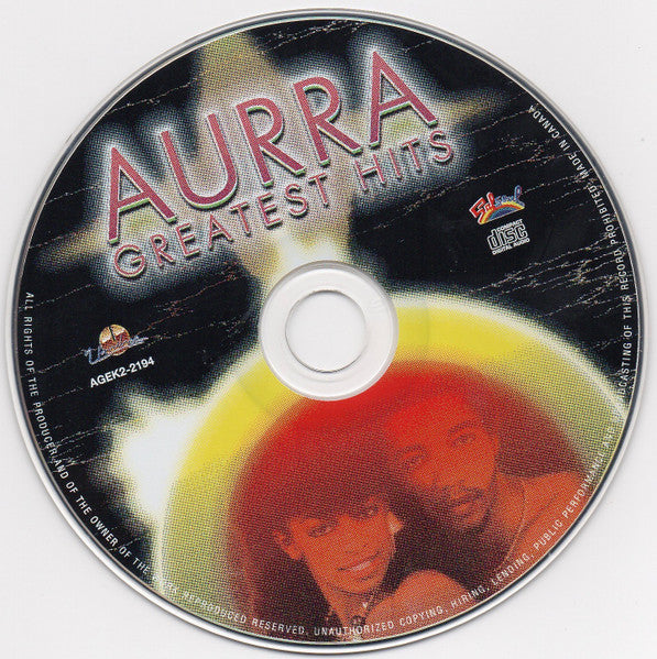 Image of Label Cover of 2xCD - VG+/VG+ - AURRA, Greatest Hits (Uni; AGEK2-2194, Canada 1999, Fatbox Double Case, Booklet), ,  - 2516445C