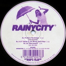 Image of Front Cover of 4644440S: 12" - CITY PEOPLE / 20 BELOW, It's All In The Groove / A Lil' Tribute To The Moody Black Keys / Jus' Nite Groovin' (Rainy City Music; RCM.0002, UK 1996, Plain Sleeve) one or two light scuffs both sides otherwise in good shape!  /VG