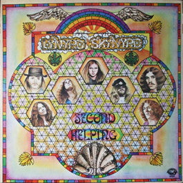 Image of Front Cover of LP - VG/G+ - LYNYRD SKYNYRD, Second Helping (Sounds Of The South; MCA-413, US 1974, Gloversville Pressing), Sleeve has a split at bottom of spine. Small bit of tape stuck to label & rear sleeve. ,  - 2716501C