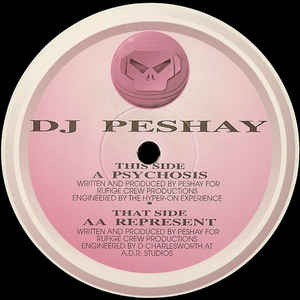 Image of Front Cover of 12" - /G+ - DJ PESHAY, Psychosis / Represent (Metalheadz; MET 002, UK 1994, Plain Sleeve), Mostly lighter marks / scuffs,  - 1016355C