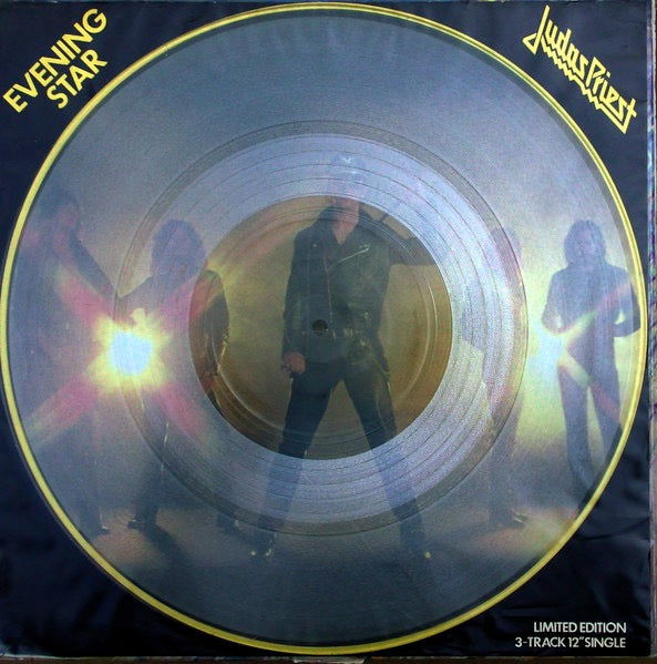 Image of Front Cover of 12" - VG/VG+ - JUDAS PRIEST, Evening Star (CBS; 12-7312, UK 1978, Clear Vinyl), Original sleeve/insert a little creased and grubby. ,  - 2326339E