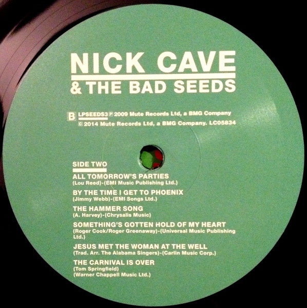 Image of Label Cover of LP - EX/VG+ - NICK CAVE AND THE BAD SEEDS, Kicking Against The Pricks (Mute; LPSEEDS3, Europe 2014 Reissue, Inner, 180 Gram Vinyl), Inner Split,  - 2526225E