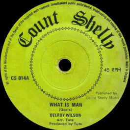 Image of Front Cover of 7" - /G - DELROY WILSON / LITTLE BOY LEN, What Is Man / Never Let You Down (Count Shelly; CS014, UK 1973), Marks on vinyl. Groovewear. Light background noise.,  - 3556261S